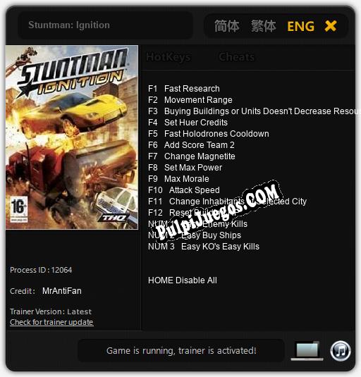 Entrenador liberado a Stuntman: Ignition [v1.0.8]