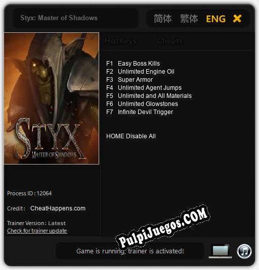 Styx: Master of Shadows: Treinador (V1.0.73)