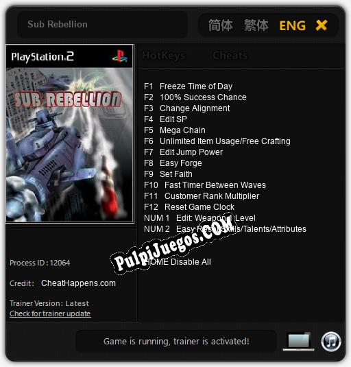 Entrenador liberado a Sub Rebellion [v1.0.5]