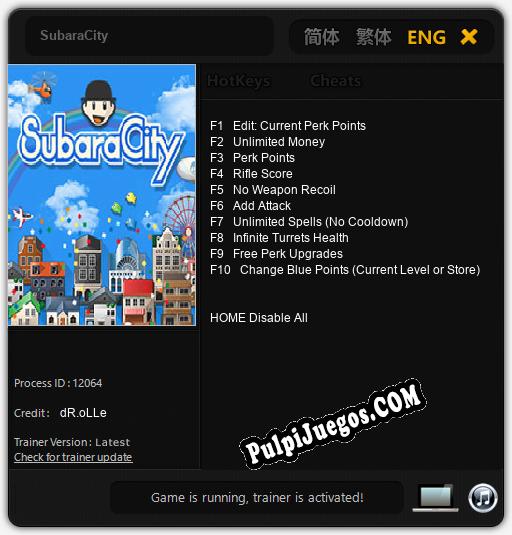 SubaraCity: Cheats, Trainer +10 [dR.oLLe]