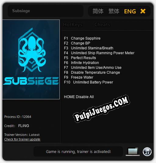 Subsiege: Treinador (V1.0.7)