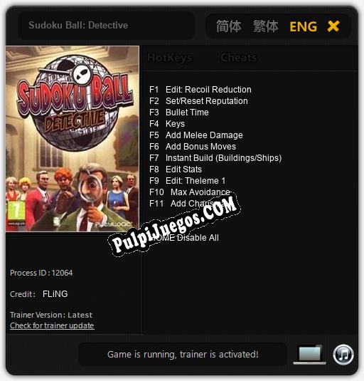 Sudoku Ball: Detective: Cheats, Trainer +11 [FLiNG]