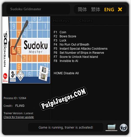 Entrenador liberado a Sudoku Gridmaster [v1.0.7]