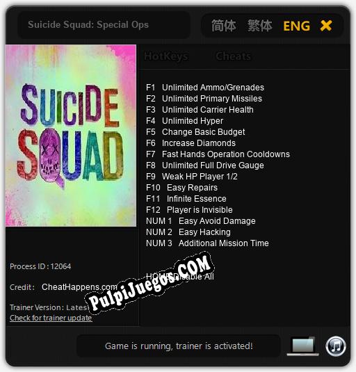 Suicide Squad: Special Ops: Cheats, Trainer +15 [CheatHappens.com]