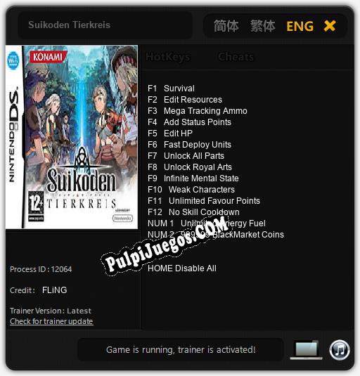 Suikoden Tierkreis: Cheats, Trainer +14 [FLiNG]