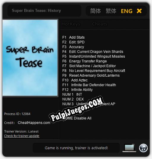 Super Brain Tease: History: Trainer +15 [v1.8]