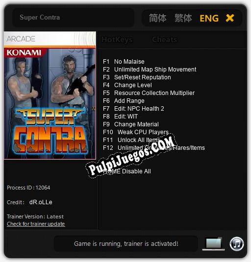 Super Contra: Cheats, Trainer +12 [dR.oLLe]