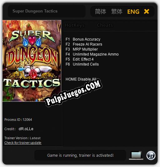 Super Dungeon Tactics: Treinador (V1.0.68)