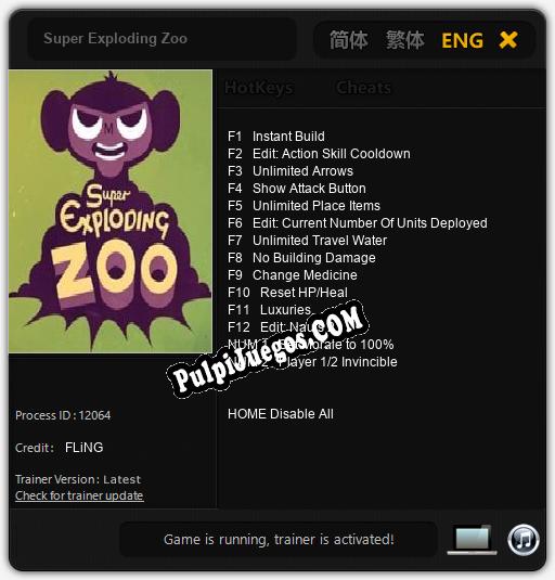 Entrenador liberado a Super Exploding Zoo [v1.0.6]