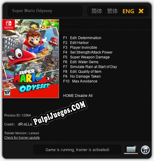 Super Mario Odyssey: Treinador (V1.0.75)