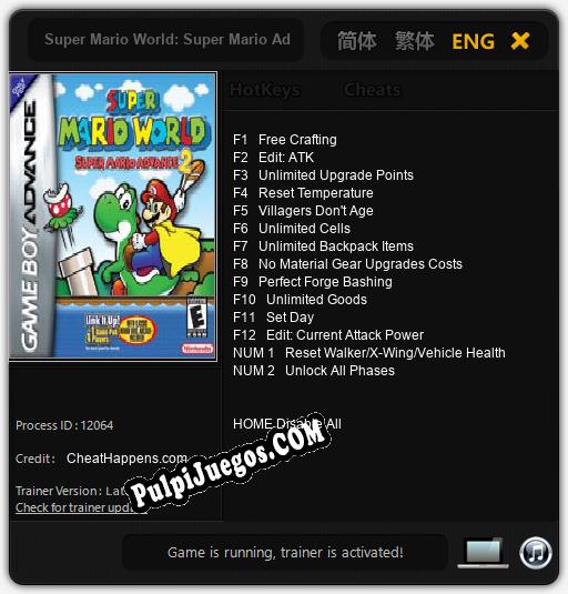 Super Mario World: Super Mario Advance 2: Trainer +14 [v1.3]