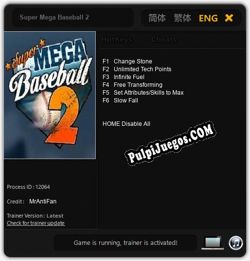 Super Mega Baseball 2: Treinador (V1.0.65)