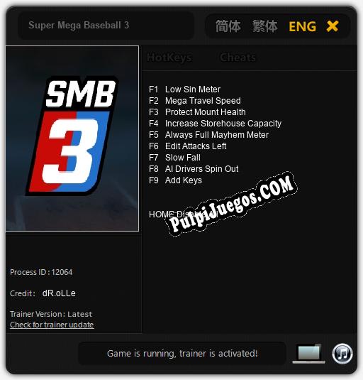 Entrenador liberado a Super Mega Baseball 3 [v1.0.9]