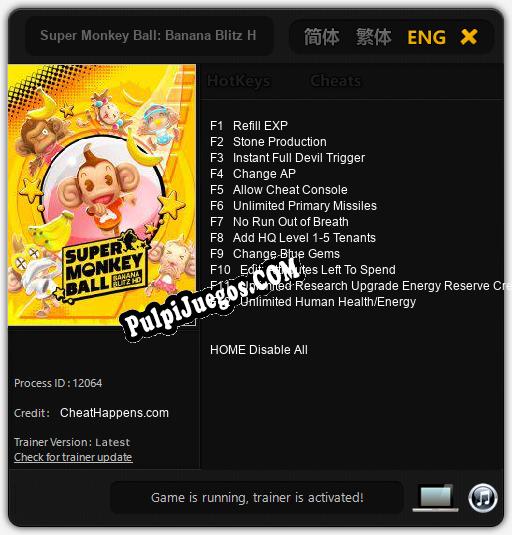 Super Monkey Ball: Banana Blitz HD: Cheats, Trainer +12 [CheatHappens.com]