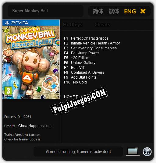 Super Monkey Ball: Cheats, Trainer +10 [CheatHappens.com]