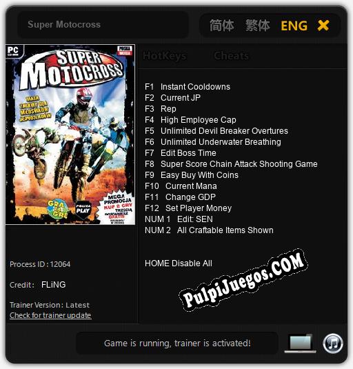 Entrenador liberado a Super Motocross [v1.0.2]