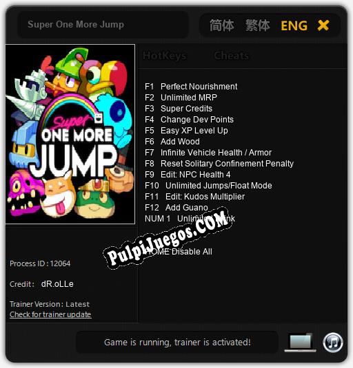 Super One More Jump: Trainer +13 [v1.9]