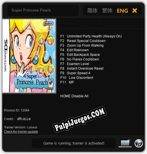 Super Princess Peach: Trainer +11 [v1.3]