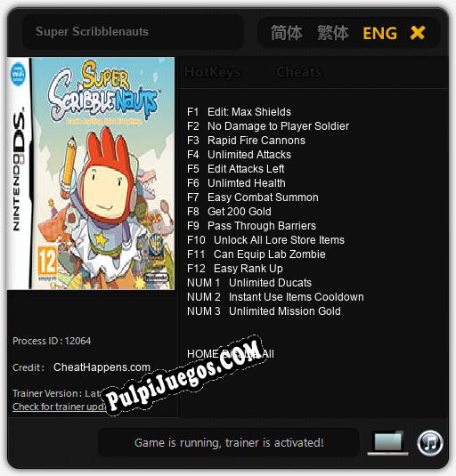 Entrenador liberado a Super Scribblenauts [v1.0.3]