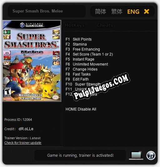 Super Smash Bros. Melee: Trainer +12 [v1.1]