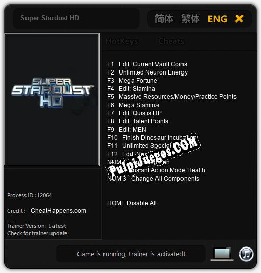 Entrenador liberado a Super Stardust HD [v1.0.5]