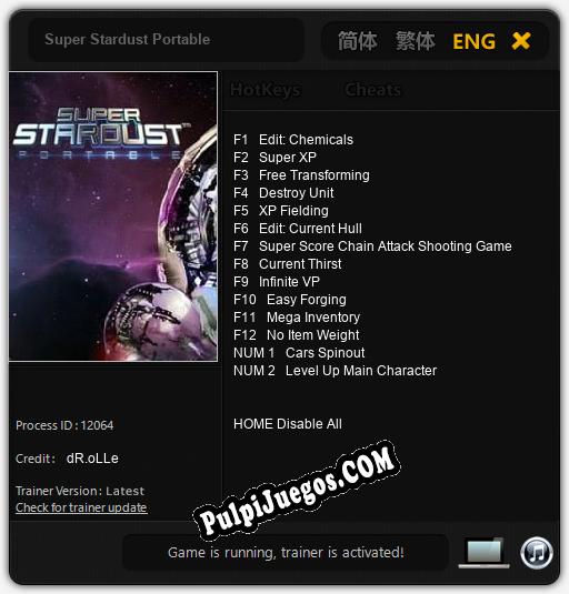 Super Stardust Portable: Cheats, Trainer +14 [dR.oLLe]