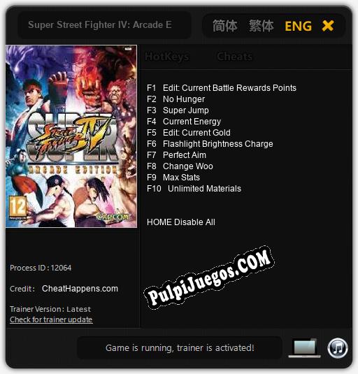 Entrenador liberado a Super Street Fighter IV: Arcade Edition [v1.0.8]