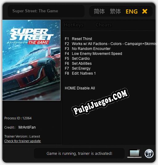 Super Street: The Game: Cheats, Trainer +8 [MrAntiFan]