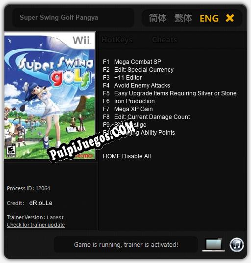 Super Swing Golf Pangya: Cheats, Trainer +10 [dR.oLLe]