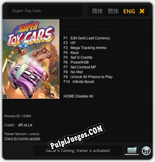 Entrenador liberado a Super Toy Cars [v1.0.1]