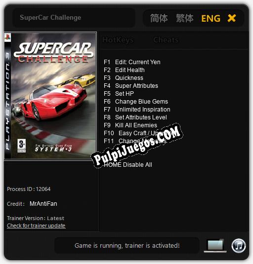 Entrenador liberado a SuperCar Challenge [v1.0.7]