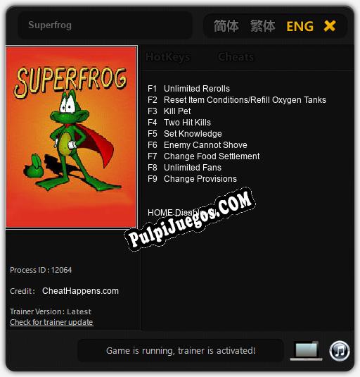 Entrenador liberado a Superfrog [v1.0.2]