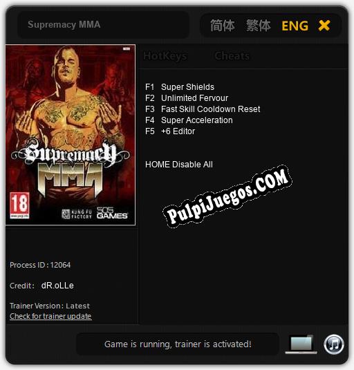 Supremacy MMA: Treinador (V1.0.29)