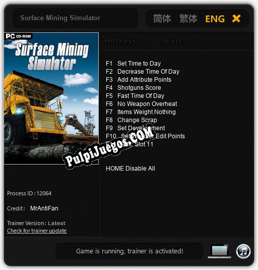 Surface Mining Simulator: Cheats, Trainer +11 [MrAntiFan]