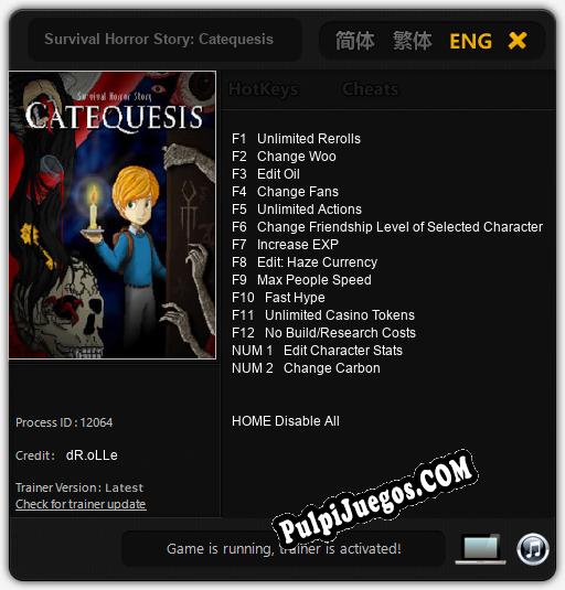 Survival Horror Story: Catequesis: Treinador (V1.0.5)