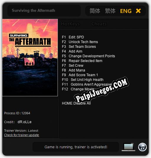 Surviving the Aftermath: Cheats, Trainer +12 [dR.oLLe]
