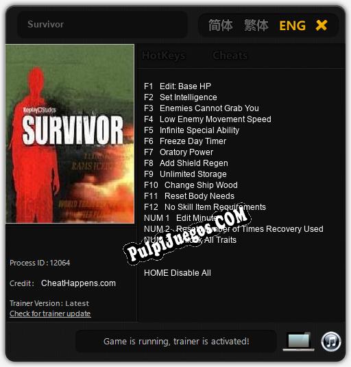 Entrenador liberado a Survivor [v1.0.9]