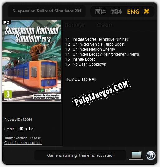 Suspension Railroad Simulator 2013: Cheats, Trainer +6 [dR.oLLe]