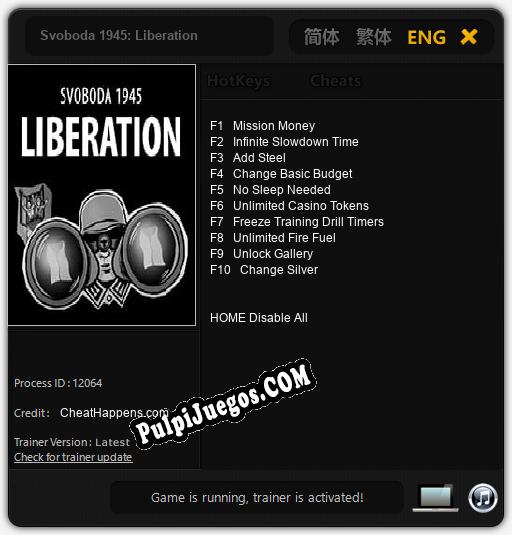 Svoboda 1945: Liberation: Trainer +10 [v1.5]