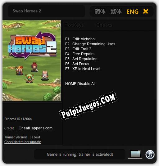 Entrenador liberado a Swap Heroes 2 [v1.0.6]