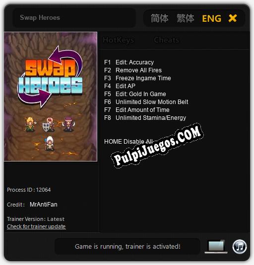 Swap Heroes: Cheats, Trainer +8 [MrAntiFan]