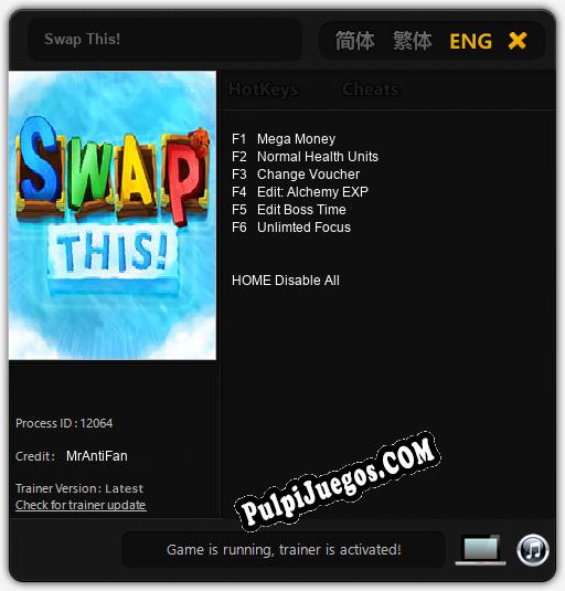 Swap This!: Trainer +6 [v1.8]