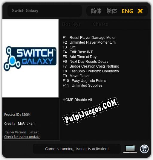 Switch Galaxy: Cheats, Trainer +11 [MrAntiFan]