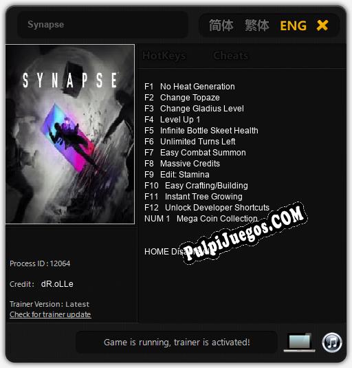 Synapse: Cheats, Trainer +13 [dR.oLLe]