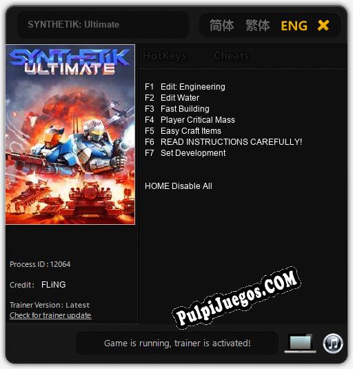 Entrenador liberado a SYNTHETIK: Ultimate [v1.0.1]