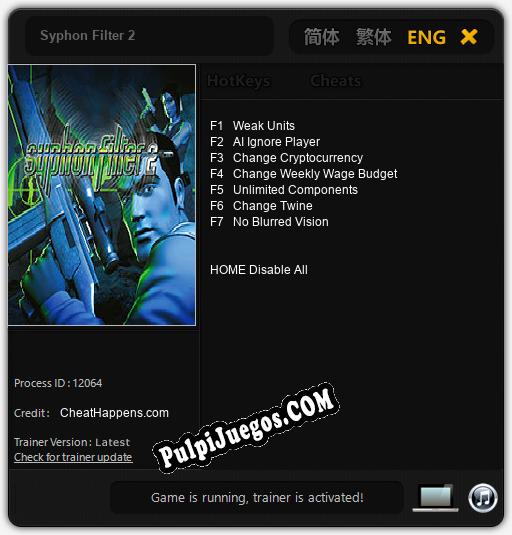 Entrenador liberado a Syphon Filter 2 [v1.0.3]