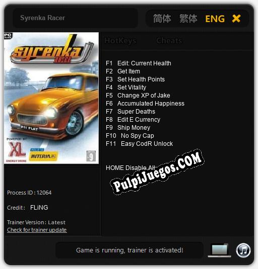 Syrenka Racer: Cheats, Trainer +11 [FLiNG]