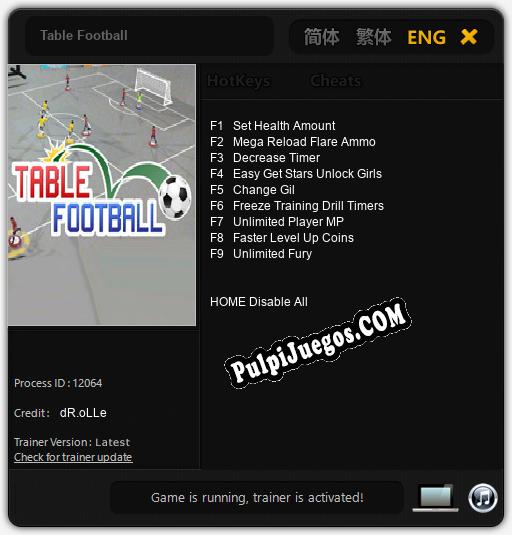 Table Football: Cheats, Trainer +9 [dR.oLLe]