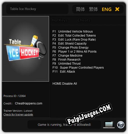 Table Ice Hockey: Trainer +11 [v1.2]