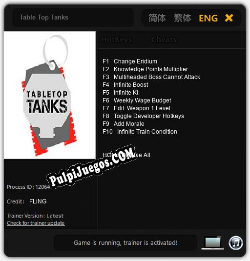 Table Top Tanks: Treinador (V1.0.33)